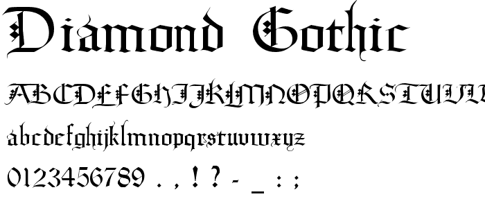 Diamond Gothic font